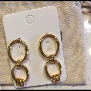 Pair of Bayou With Love Gold Pierced Earrings